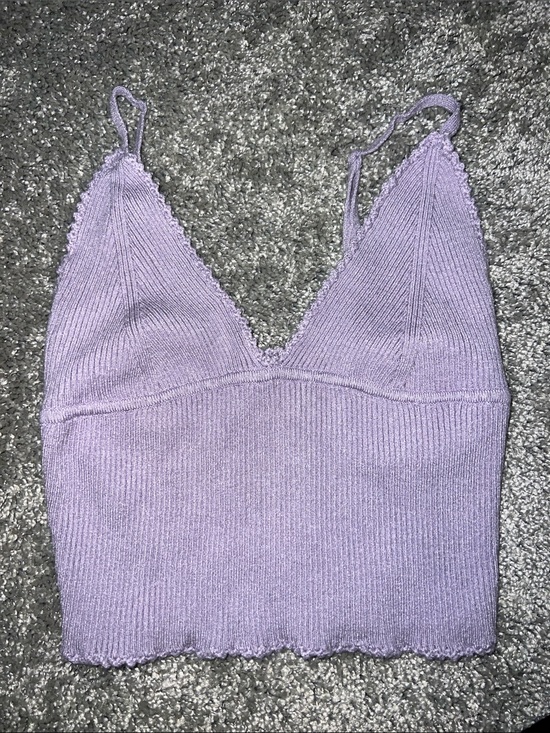 La Hearts Tops - La Hearts Lavender Ribbed V-Neck Cami